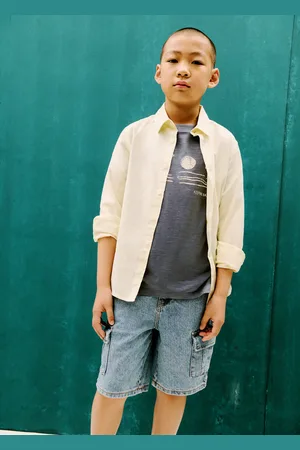 MANGO KIDS Camiseta estampado palmeras 8 años