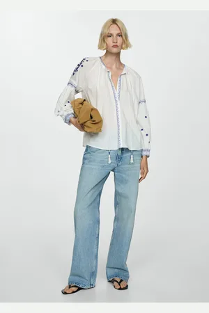 MANGO Camisa detalles bordados