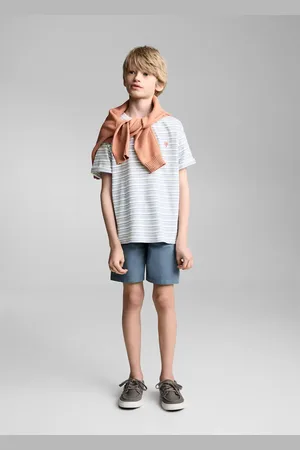 MANGO KIDS Camiseta rayas detalle bordado 6 años