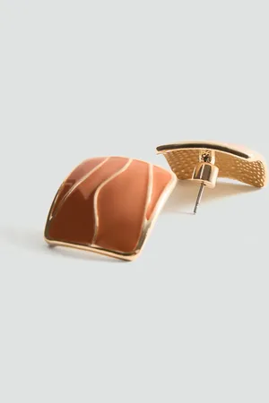 MANGO Pendientes diseño relieve Unitalla