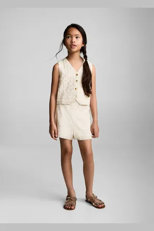 MANGO KIDS Shorts espejos bordados 8 años