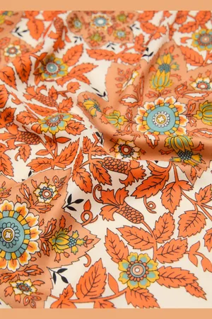 MANGO Pañuelo estampado hojas Unitalla