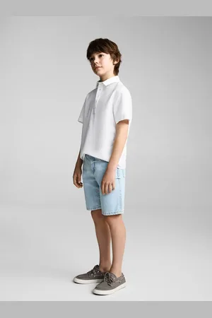MANGO KIDS Camisa manga corta lino 2