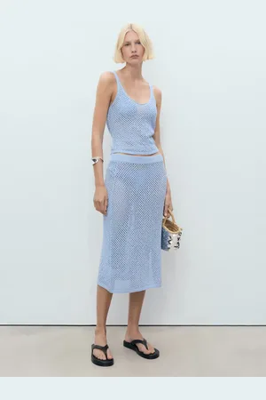 MANGO Falda punto detalle strass CH