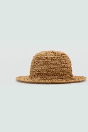 MANGO Sombrero playa papel trenzado Unitalla