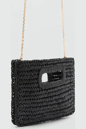 MANGO Bolso sobre fibra natural Unitalla