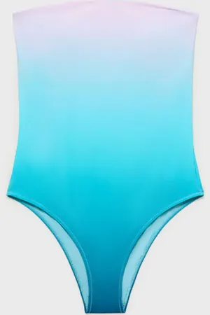 MANGO Bañador palabra de honor efecto degradado