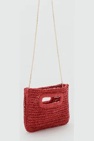 MANGO Bolso sobre fibra natural Unitalla