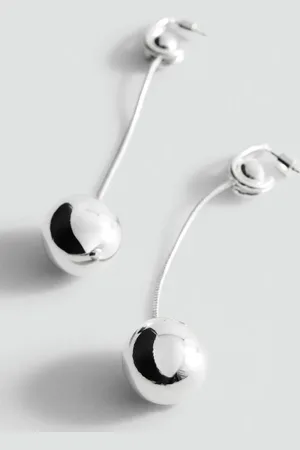 MANGO Pendientes hilo esferas Unitalla