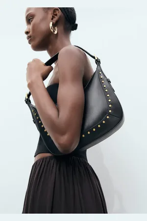 MANGO Bolso hombro pequeño tachuelas Unitalla