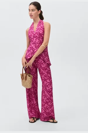 MANGO TEEN Pantalones estampado palmeras