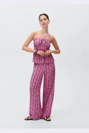 MANGO TEEN Pantalón estampado palmera