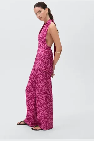 MANGO TEEN Top estampado cuello halter