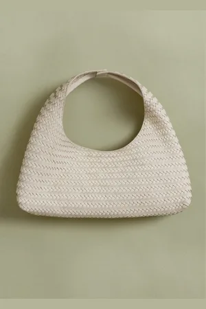MANGO Bolso mano piel trenzado Unitalla
