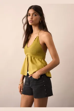 MANGO TEEN Shorts vaqueros tachuelas
