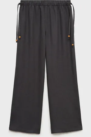 MANGO TEEN Pantalón lino largo