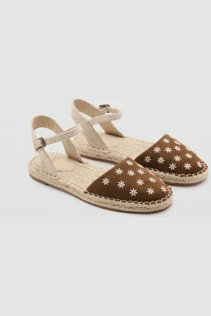 MANGO KIDS Alpargatas tiras flores 2½