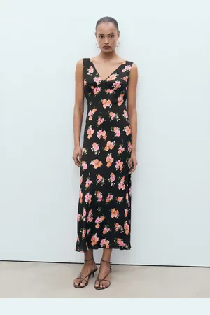 MANGO Vestido largo floral E