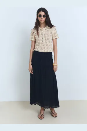 MANGO Jersey crochet manga corta