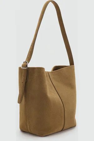 MANGO Bolso bucket piel Unitalla