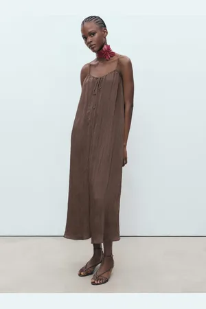 MANGO Vestido largo efecto arrugado