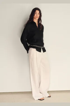 MANGO Camisa lino oversize