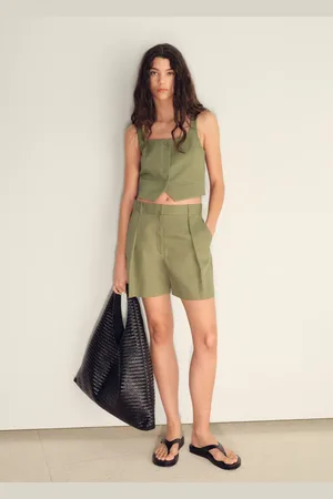 MANGO Bermudas traje mezcla lino