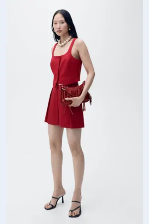 MANGO Bermudas traje mezcla lino