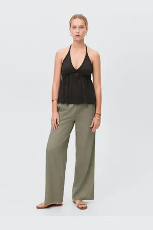 MANGO TEEN Pantalón recto lino