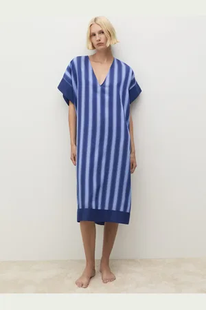 MANGO Túnica lyocell raya tejida bicolor
