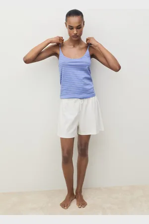 MANGO Top pijama algodón rayas