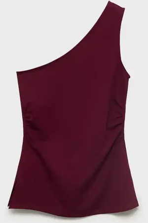 MANGO Top asimétrico drapeado CH