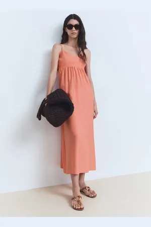 MANGO Vestido midi cut out