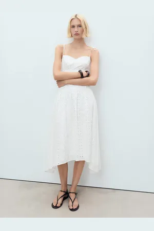 MANGO Vestido midi troquelado CH