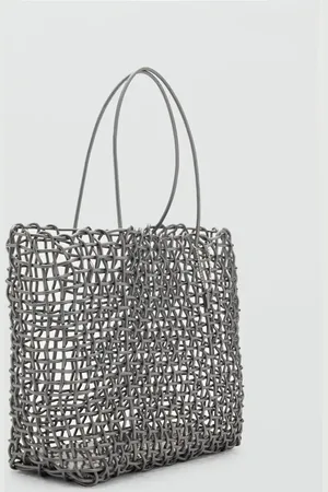 MANGO Bolso hombro trenzado Unitalla