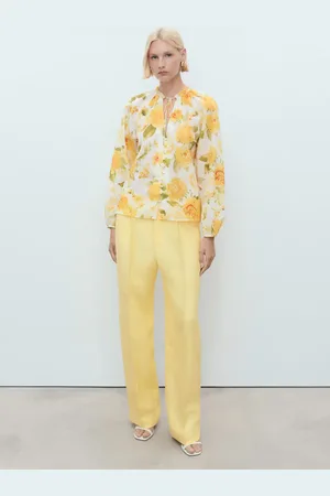MANGO Blusa floral algodón E