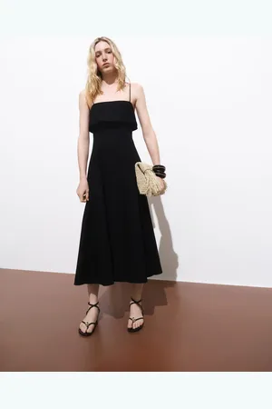 MANGO Vestido evasé volante