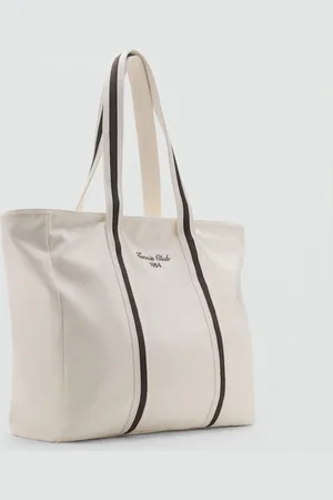 MANGO AN Bolso tote canvas algodón Unitalla