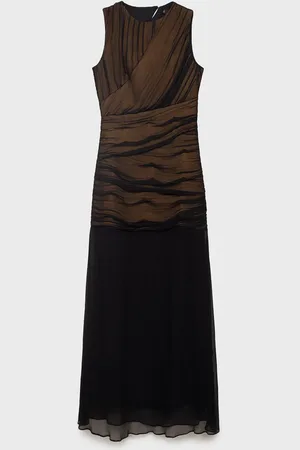 MANGO Vestido combinado textura