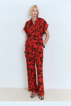 MANGO Camisa manga corta estampada