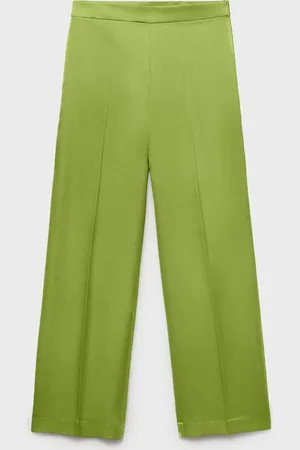 MANGO Pantalón recto satinado