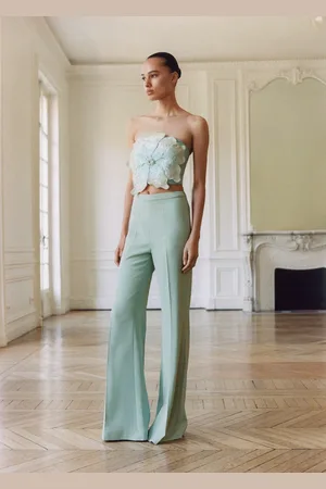 MANGO Pantalón acampanado tiro alto