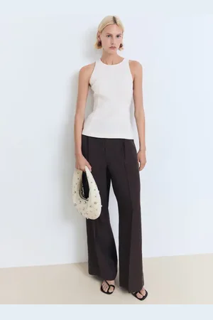 MANGO Top evasé cuello halter E