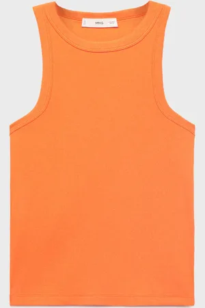 MANGO Top cuello halter canalé E