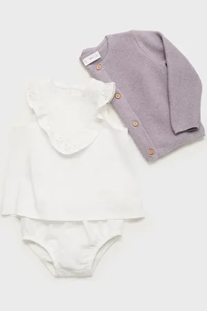 MANGO BABY Vestido y ranita volantes 2 meses