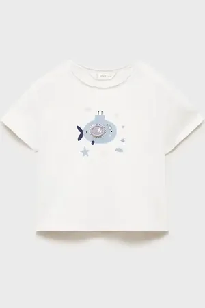 MANGO BABY Camiseta algodón estampada 6 meses