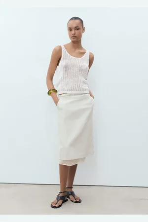 MANGO Top crochet tirantes