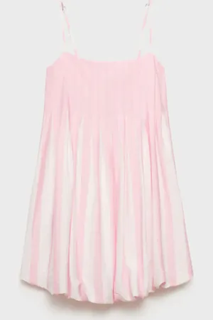 MANGO Vestido corto rayas efecto globo