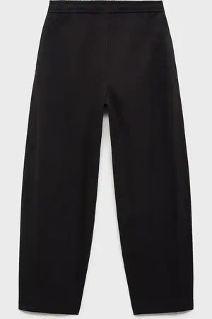 MANGO Pantalón paper bag algodón