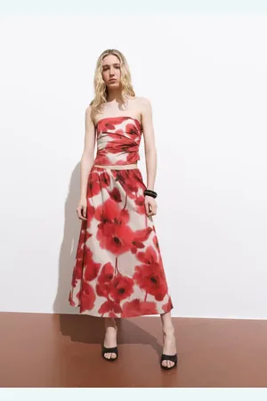 MANGO Falda midi floral CH